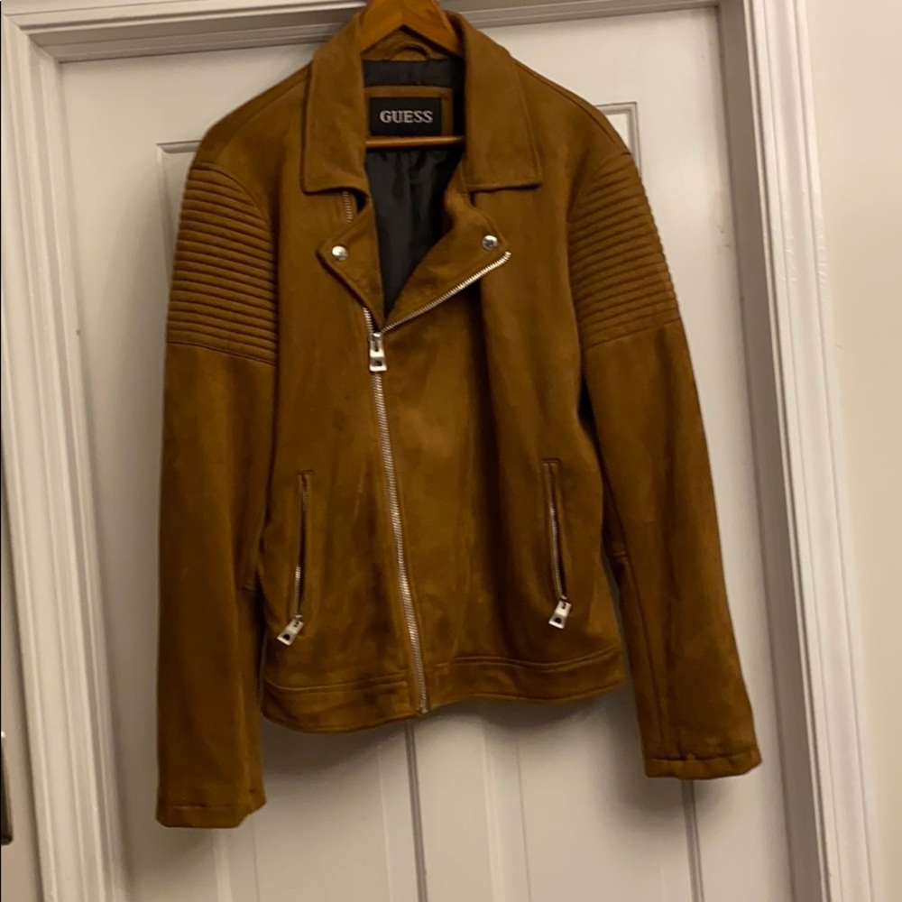 GUESS Suede Jacket tobacco color size Medium
